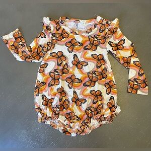 Posh Peanut Monarch Butterfly Bubble Romper